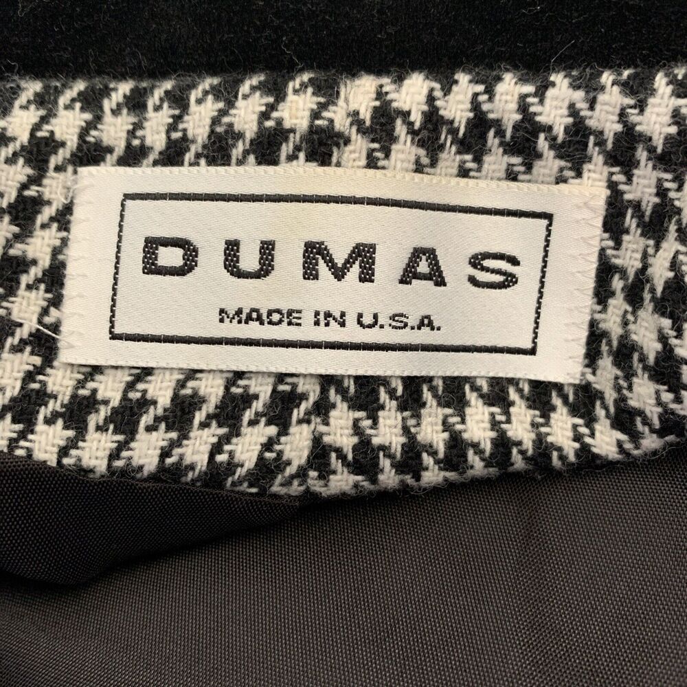 Vintage Dumas Blazer Jacket Women 14 Houndstooth Career Retro Lined Y2K USA Corp - Picture 3 of 14